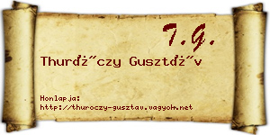 Thuróczy Gusztáv névjegykártya