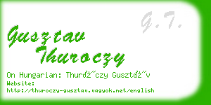 gusztav thuroczy business card